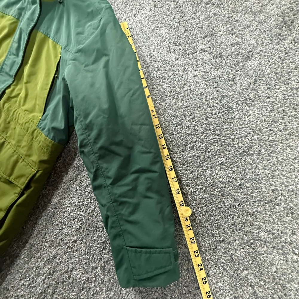 Lands End Squall Parka Jacket Green Hooded Insulated L 14-16 - Picture 8 of 16